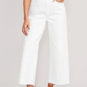 High waisted Wide leg cropped jeans